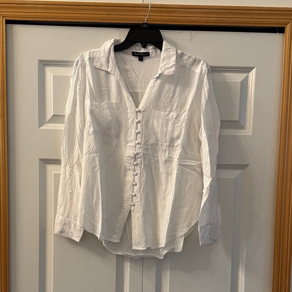 Velvet Heart White Button Down Shirt